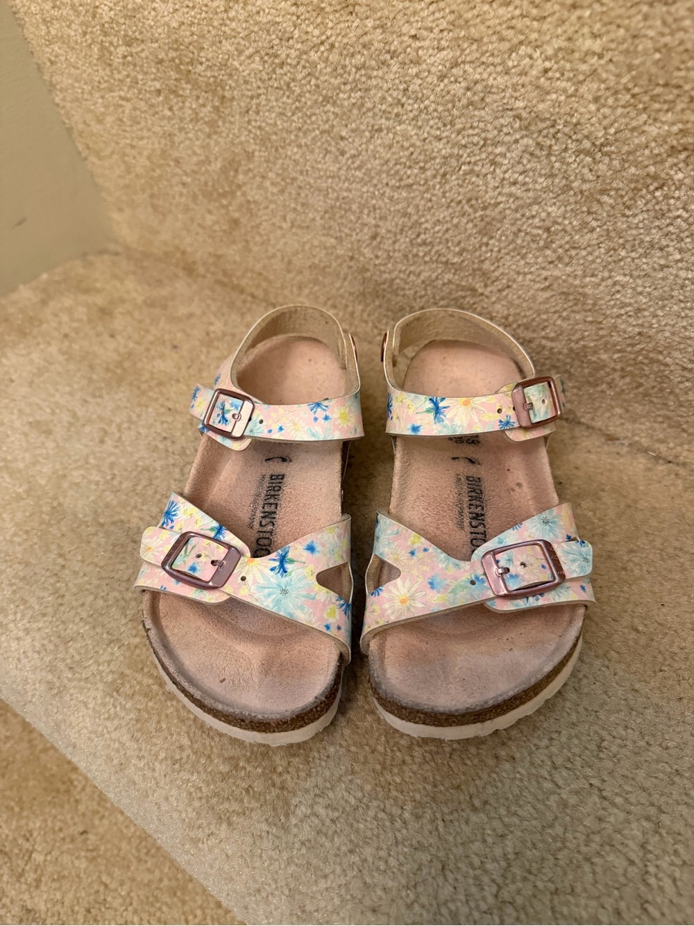 Birkenstock Kids Floral Pink Adjustable Strap Sandals